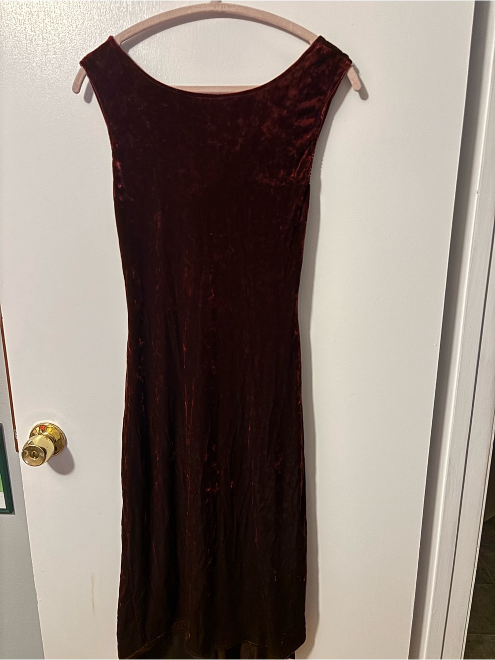 Vintage Quiet Luxury Couture Collection Deep Burgundy Velvet Evening Gown Small